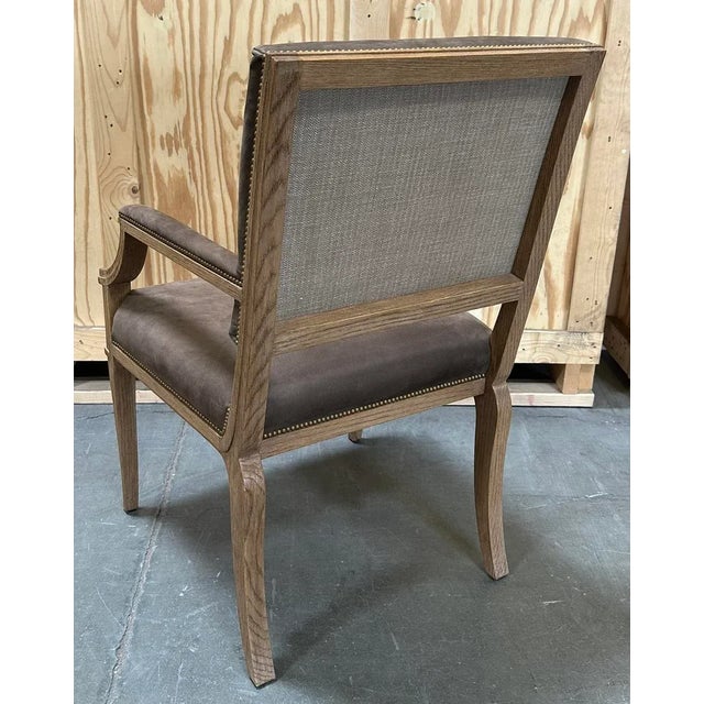 Rift Oak & Upholstered Lair Arm Chair From the Madeline Stuart Collection For Sale In Los Angeles - Image 6 of 7