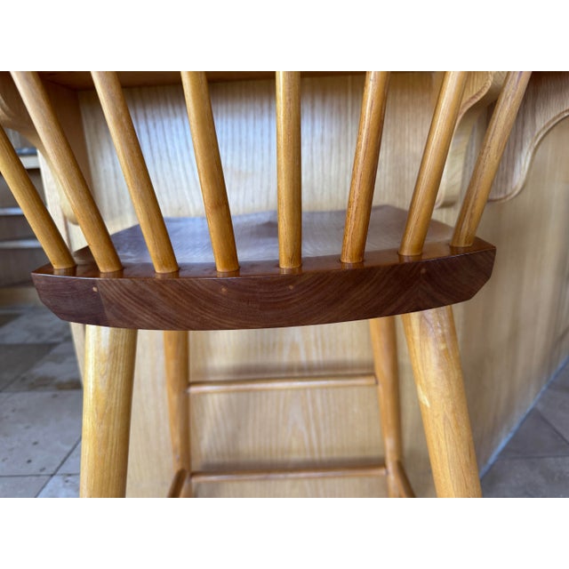 Wood Thomas Moser Eastward Bar Stools (4) For Sale - Image 7 of 12