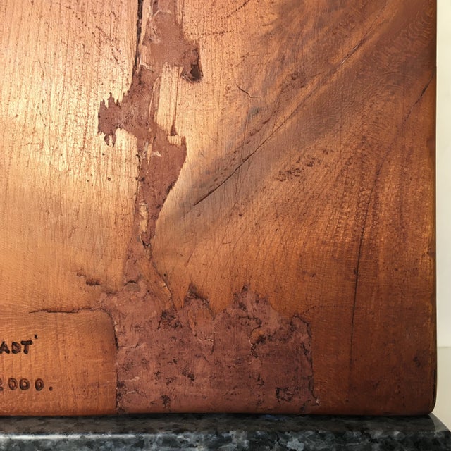 J. Terkiel Carved Wood Relief Sculpture Signed, Titled and Dated For Sale - Image 11 of 13