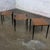 Mid-20th Century MCM Stacking Tables Walnut Veneer Tops Brass and Ebonized Legs Set of 3 For Sale - Image 11 of 18