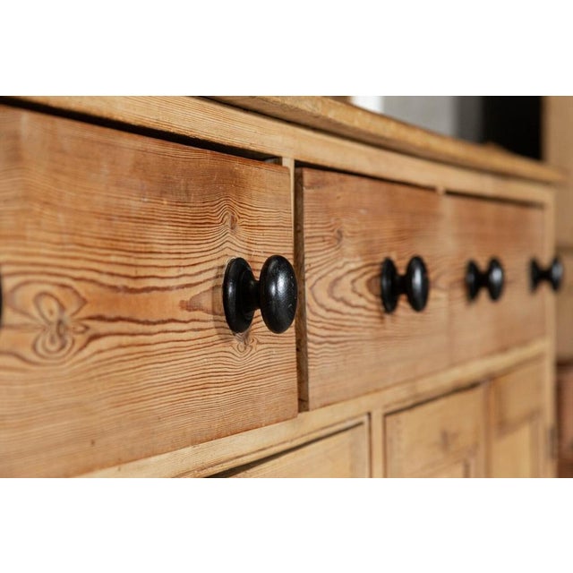 Large 19th Century English Pine Dresser, 1870s For Sale - Image 10 of 17