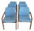 Set of Six Mid Century Danish Modern Rosewood & Upholstered Dining Chairs by Kai Kristiansen for Ks Mobler , Denmark c.1960 For Sale