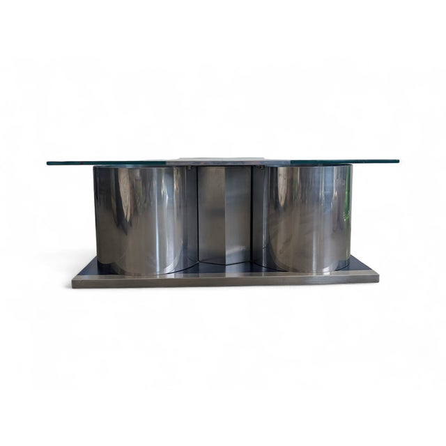 Vintage Francois Monnet-Style Rectangular Smoked Glass Coffee Table, 1970s attributed to Francois Monnet For Sale - Image 10 of 10