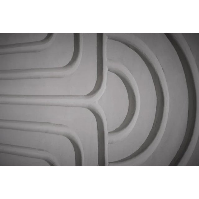 White Plaster Wall Relief by Momcilo Milovanovic, 1920s For Sale - Image 4 of 9