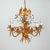 Mid-Century 5-Light Gilt Leaf & White Blossom Chandelier by Hans Kögl, 1970s For Sale - Image 4 of 18