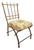 Vintage Italian, Faux, Bamboo Gold Ballroom or Accent Chair For Sale