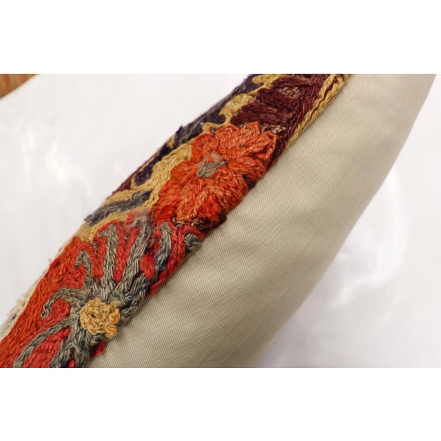 Abstract Southern Irag Textile Pillow, 20'' X 20'' For Sale - Image 3 of 4