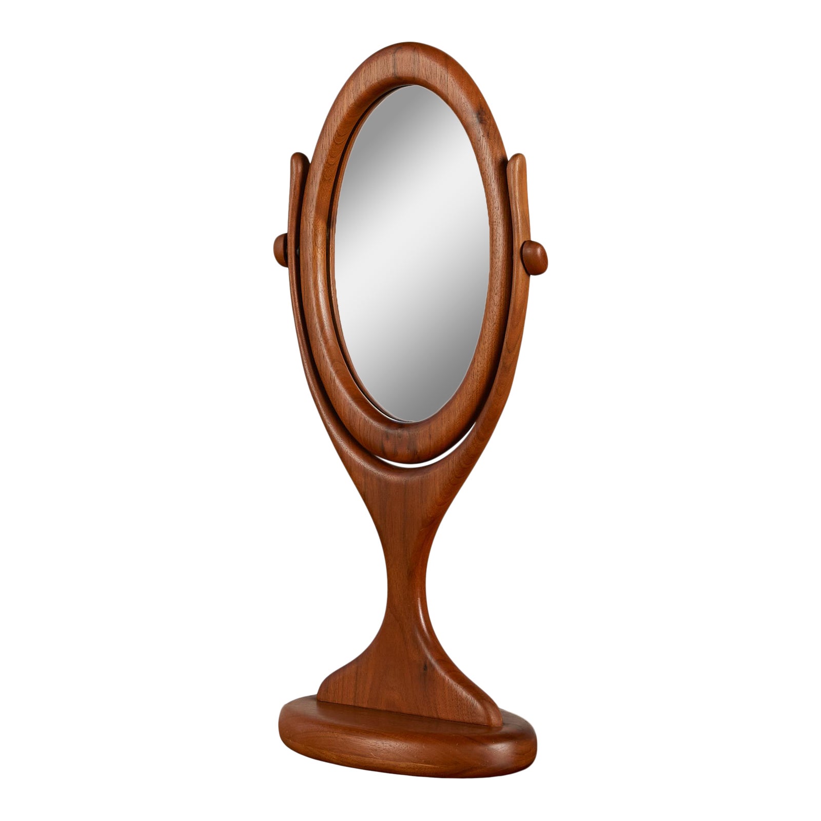 Walnut Free Standing Vanity Mirror Chairish
