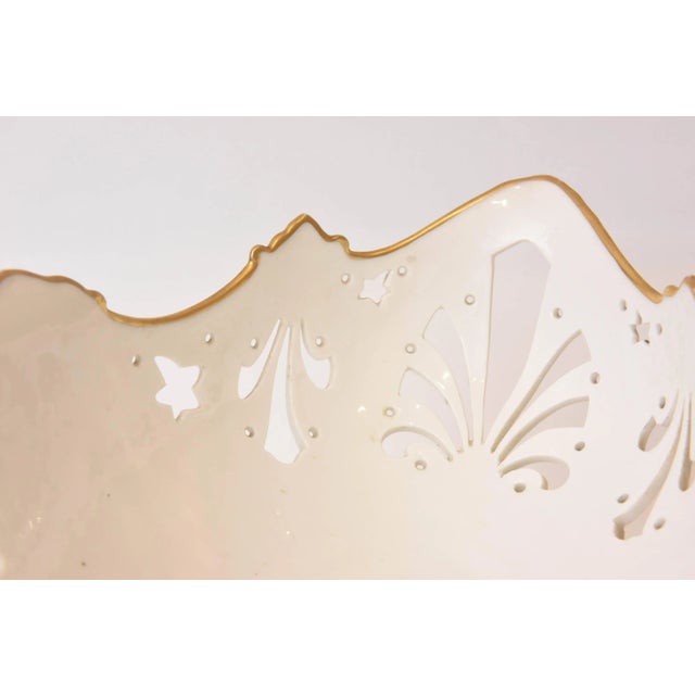 19th Century Old Paris Porcelain Centerpiece, Hand-Painted Florals For Sale In West Palm - Image 6 of 11