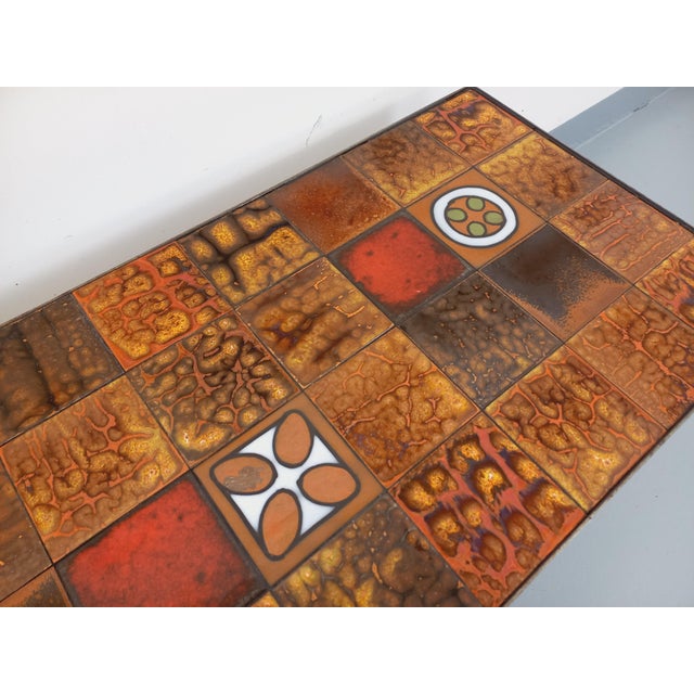 Vintage Rectangular Coffee Table in Steel and Ceramic, 1960s For Sale - Image 15 of 16