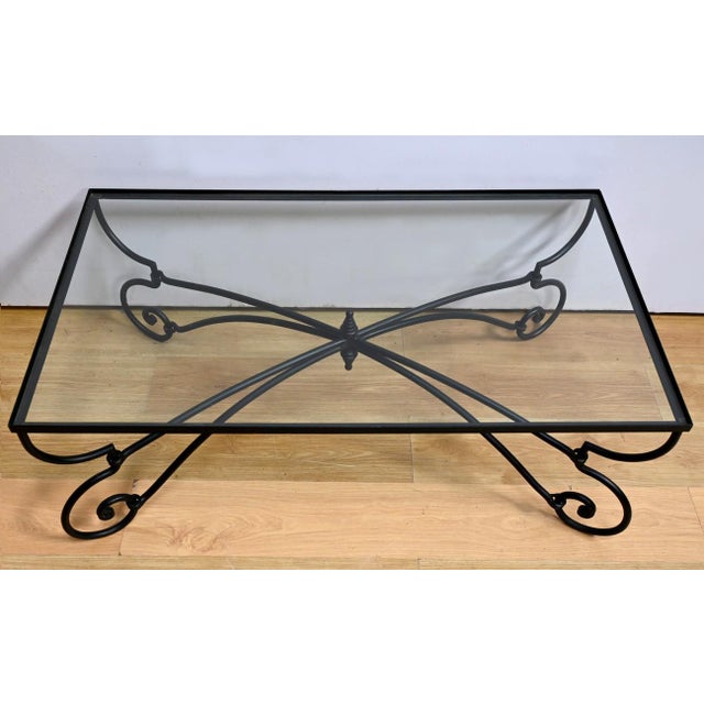 Art Nouveau Wrought Iron Coffee Table, 1940s For Sale - Image 4 of 18