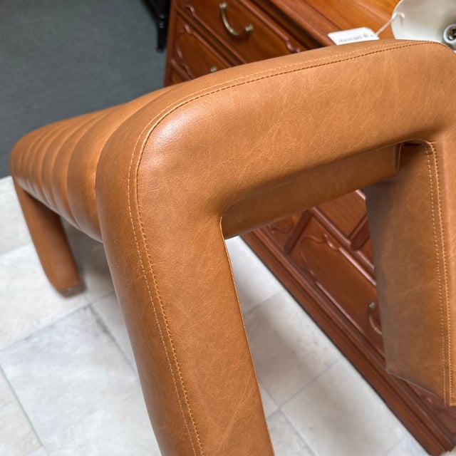 Contemporary Channel-Tufted Upholstered Bench For Sale - Image 11 of 12
