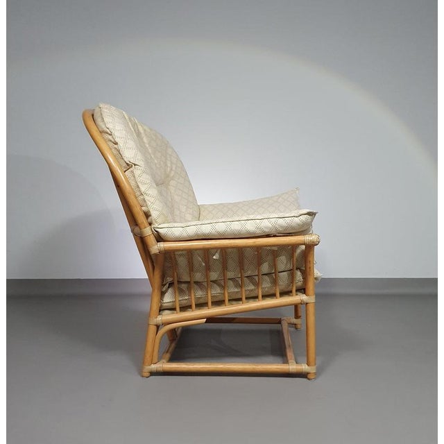Rattan Bamboo Lounge Chair, 1970s For Sale - Image 5 of 18