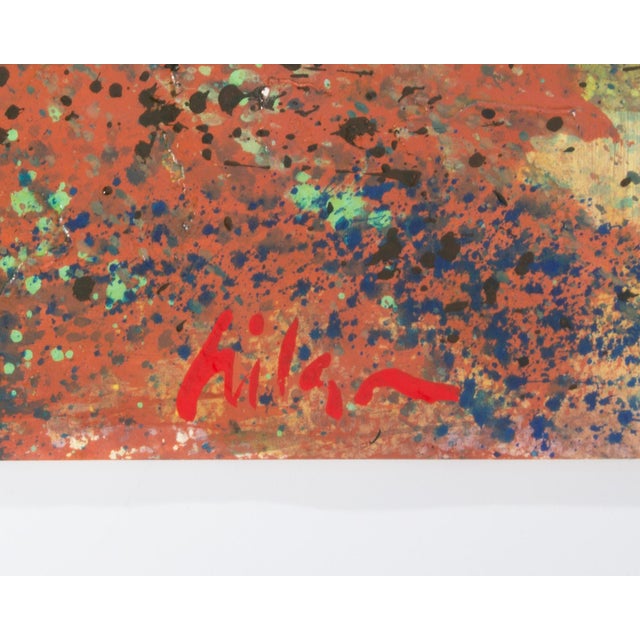 Signed 1980s Abstract Acrylic Landscape by Harry Hilson For Sale In Indianapolis - Image 6 of 7