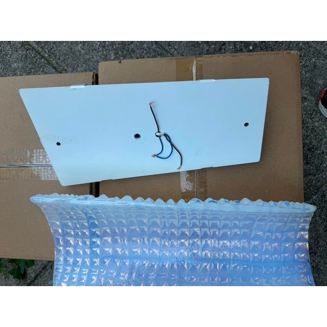 Set of Two "Crocodile" Opalino Murano Glass Wall Sconces For Sale - Image 13 of 14