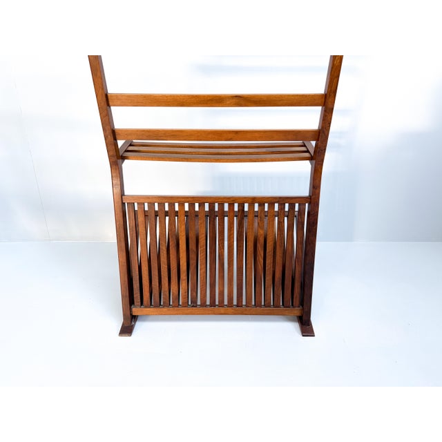 Vintage Walnut Bookshelf and Magazine Rack, 1960s For Sale - Image 10 of 11