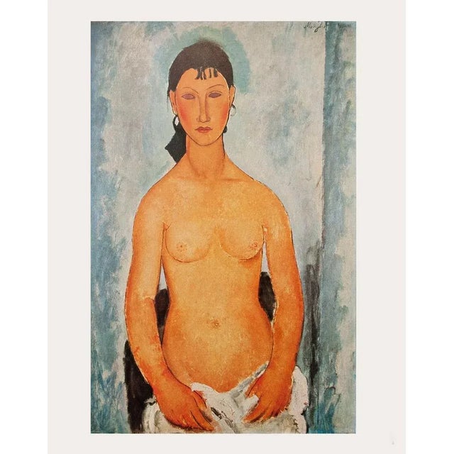 Amedeo Clemente Modigliani 1940s After Amedeo Modigliani "Elvire", First Edition Swiss Full-Color Print For Sale - Image 4 of 5