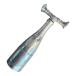 Vintage Grand Cru Pewter Corkscrew Stamped Etain For Sale