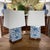 2010s Petite Ralph Lauren Blue and White Chinoiserie Square Lamps, a Pair For Sale - Image 5 of 7