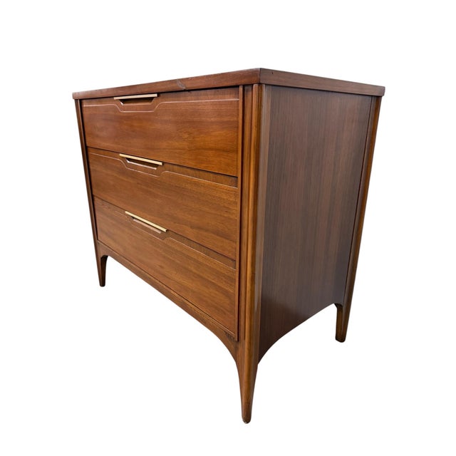 Mid-Century Modern Mid-Century Modern Kent Coffey "Impact" Walnut Bachelor Chest For Sale - Image 3 of 10