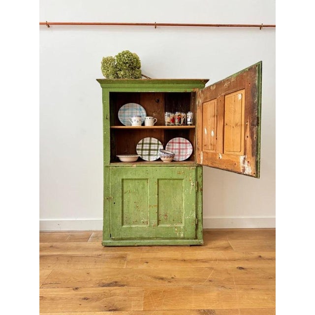Georgian Green Larder Cupboard For Sale - Image 3 of 8