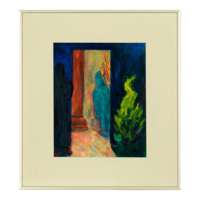 "Barbeque Study I" - Acrylic on Paper by Betsy J. Miller For Sale