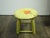 French Country Vintage French Country Lime Green Rustic Footstool Stool W a Child Pictured For Sale - Image 3 of 16