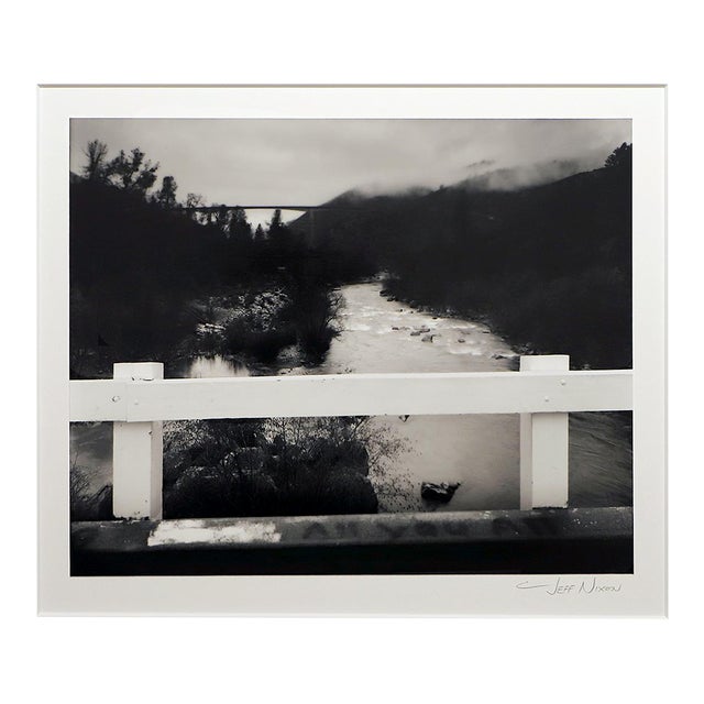 Contemporary Jeff Nixon Silver Halide Photograph, "Parrott's Ferry Bridge - Rain" For Sale