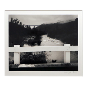 Contemporary Jeff Nixon Silver Halide Photograph, "Parrott's Ferry Bridge - Rain"