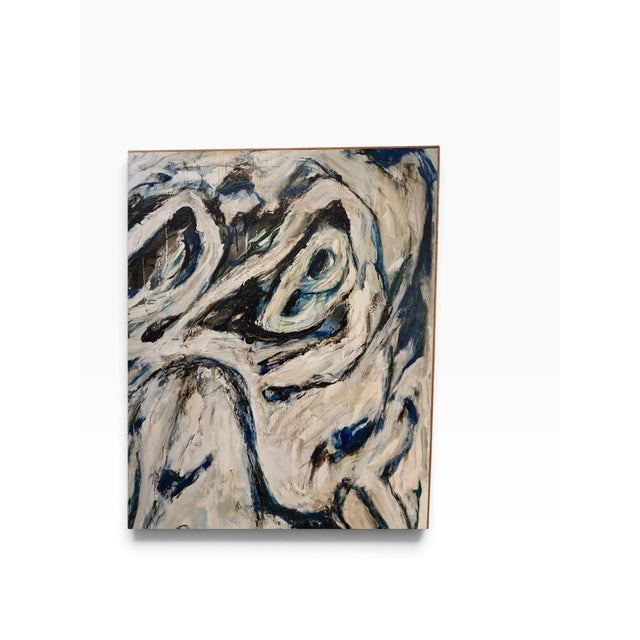 1990s Large Norman Liebman Mixed Media Painting With X-Ray Film, "Song of Sacrifice" – 64" X 66" For Sale - Image 5 of 10