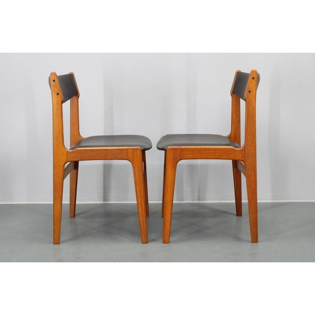 Teak Dining Chairs in Leatherette, Denmark, 1960s, Set of 6 For Sale - Image 18 of 18