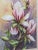 Late 20th Century Vintage Original Budding Pink Lily Flower Still Life Watercolor Painting For Sale - Image 5 of 8