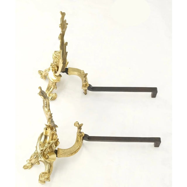 Pair of Italian Renaissance Revival Bronze Andirons For Sale - Image 6 of 13