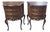 Pair 1920s Swan Leg Carved End Tables For Sale
