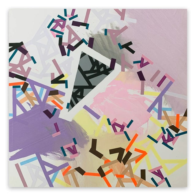 2020s Contemporary Abstract Acrylic and Color Tape on Canvas Painting "Alpha Geeshkke" by Philippe Halaburda For Sale - Image 5 of 5