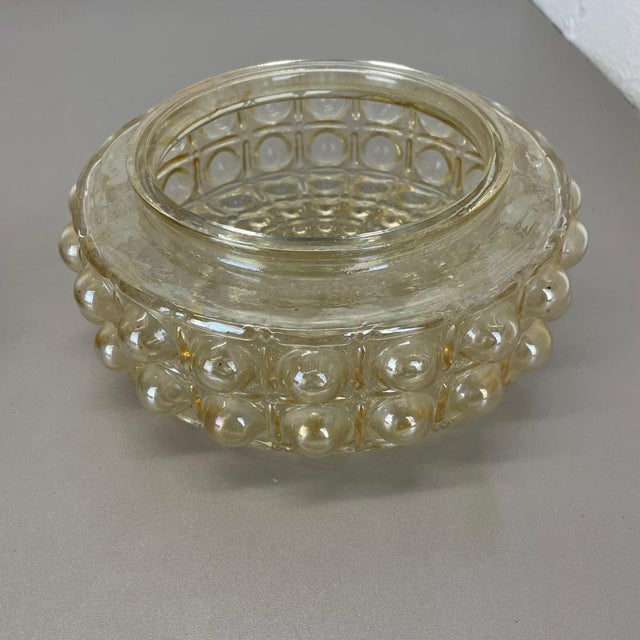 Amber Bubble Structure Wall Light attributed to Helena Tynell for Glashütte Limburg, 1960s For Sale - Image 13 of 18