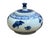 Traditional Tiny Small Blue White Oriental Graphic Porcelain Jar For Sale - Image 3 of 8