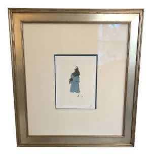 Collectible Signed Erte Lithograph of Woman