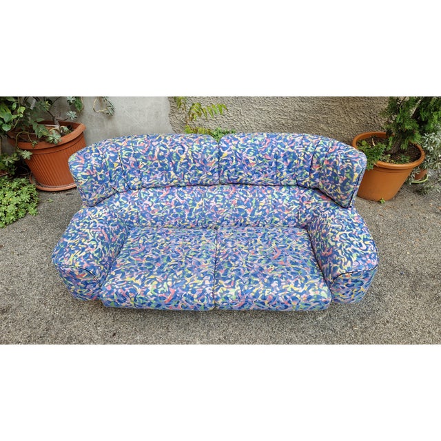 Blue Model Bull 2-Seater Sofa by Gianfranco Frattini for Cassina, 1970s For Sale - Image 8 of 18