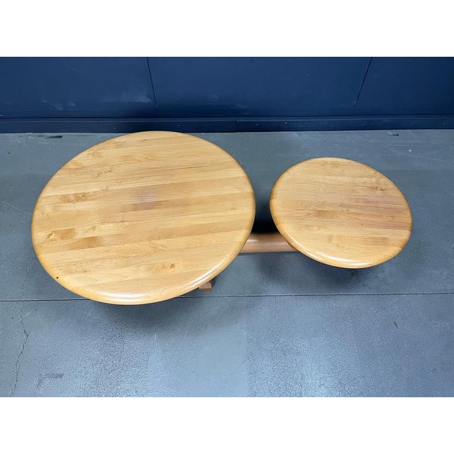 Wooden Two-Tier Pivoting Top Coffee Table from Roche Bobois, 1980s For Sale - Image 12 of 15