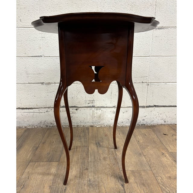 Antique Art Nouveau Edwardian Style Parlor Occasional Lamp Table For Sale - Image 4 of 10