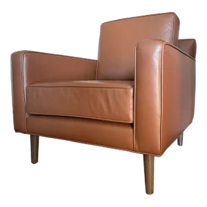 1960s Mid Century Modern Leather Lounge Chair