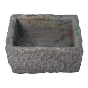 19" Inch Long Hand Chiseled Stone Trough 24-20