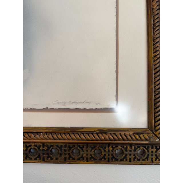 Incredible Trompe l’oeil piece entitled “Indeterminate Space I” created in pastels by Saralyn S Spraldling in 1982....