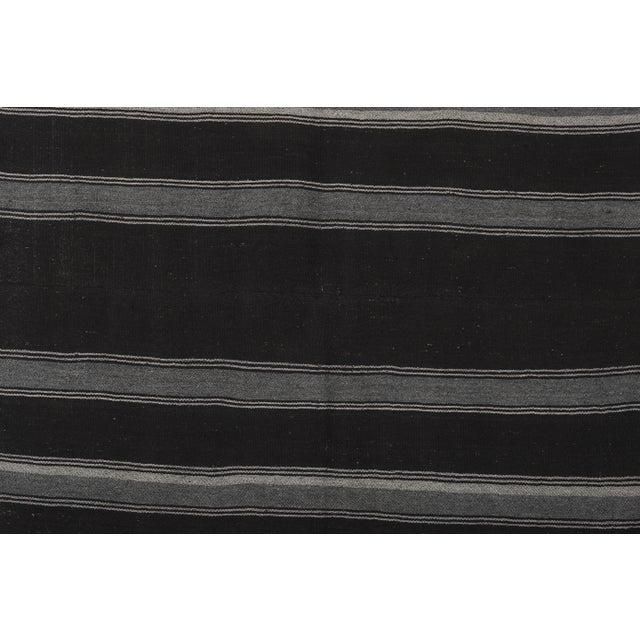 Striped Wool Kilim Rug 6'7" X 7'2" For Sale - Image 6 of 12