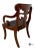 Vintage Traditional Empire Style Cherry Arm Chair For Sale In Greensboro - Image 6 of 8
