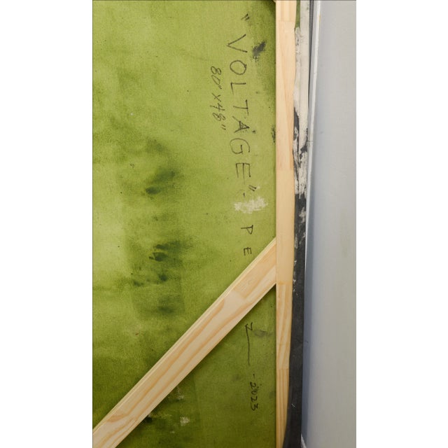 Monica Perez "Voltage" Original Acrylic & Charcoal Painting on Canvas 2023 For Sale - Image 9 of 10