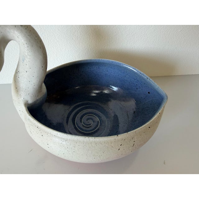 1980s 1980’s Vintage Handmade Ceramic Swan Bowl or Planter, Signed For Sale - Image 5 of 12