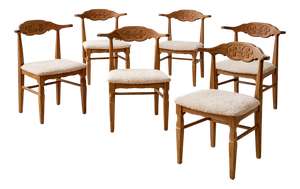 Mid-Century Danish Oak Dining Chairs by Henning Kjærnulf, 1960s, Set of 6