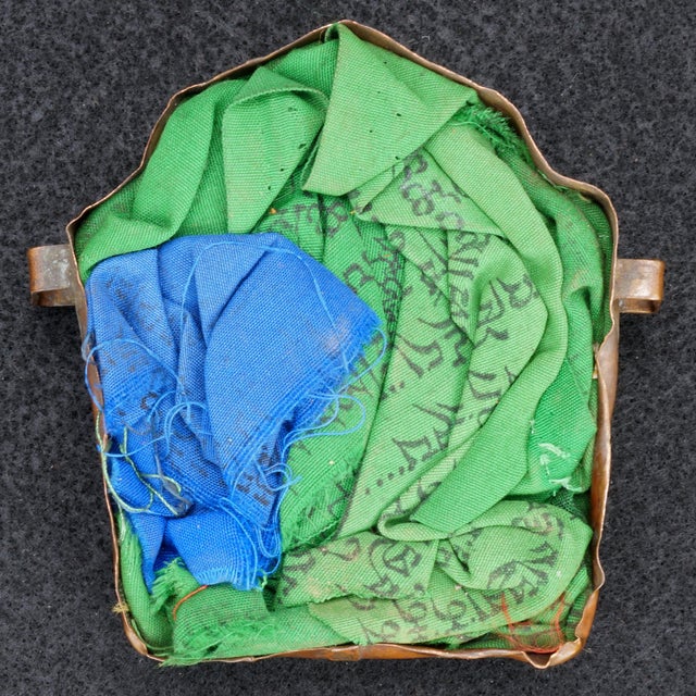 Early 20th C Tibetan Silver Gau Traveling Shrine Box With Fabric Case For Sale - Image 9 of 9